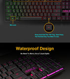 Teclado Mecânico Gamer RGB USB 104 Teclas
