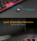 Teclado Mecânico Gamer RGB USB 104 Teclas