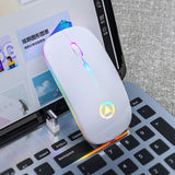 Mouse Sem Fio RGB Gamer 1600 DPI USB Optical Mouse