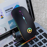 Mouse Sem Fio RGB Gamer 1600 DPI USB Optical Mouse