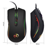 Mouse Gamer RGB Hongsund Brand High-end Optical Profissional 7 Modos de Cor