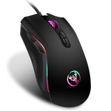 Mouse Gamer RGB Hongsund Brand High-end Optical Profissional 7 Modos de Cor