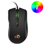 Mouse Gamer RGB Hongsund Brand High-end Optical Profissional 7 Modos de Cor